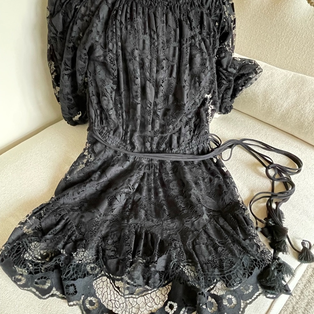 Chloe Runway Black Lace Dress - Picture 5 of 7